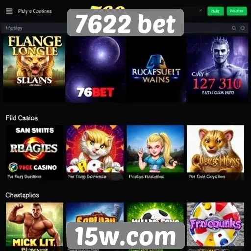 Opções de jogos disponíveis na plataforma 7622 bet